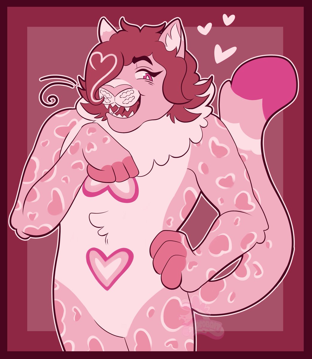 CrocoBait's tweet photo. My half of an art trade with @/angelpawzzz (TikTok)! 🩷🐈
.
#digitalart #clipstudio #arttrade #furry #furryart https://t.co/eFR0UZrOl1