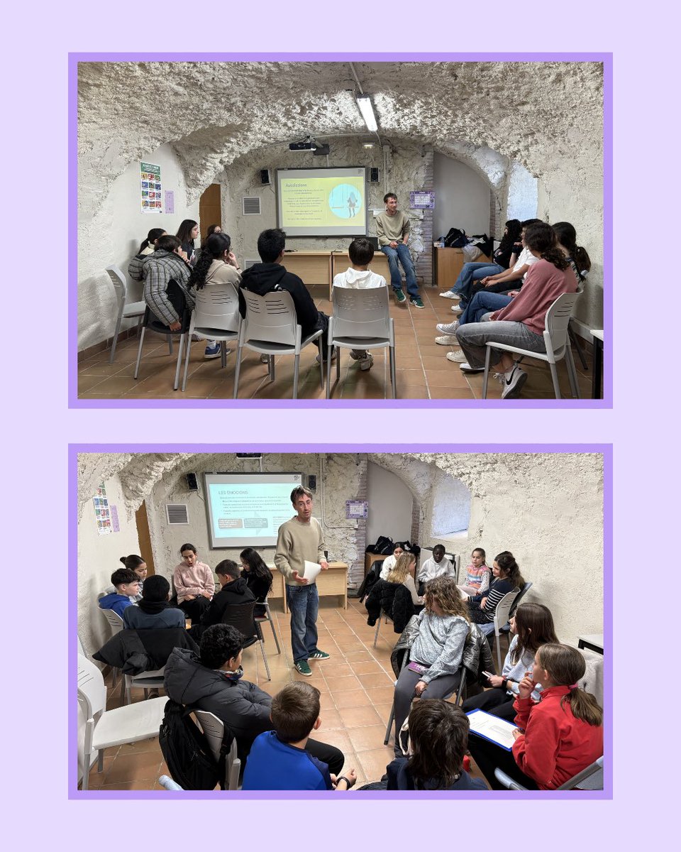CCIFigueres's tweet photo. A la trobada d’avui ens ha visitat en Xavi, psicòleg de l’Institut Català de la Salut per parlar sobre gestió emocional i salut mental 🧠🫂

Ha estat un conversa molt enriquidora que ens ha ajudat a resoldre alguna de les nostres preocupacions🤩

 @ajfigueres #ccifigueres https://t.co/oNOiuPpjcQ