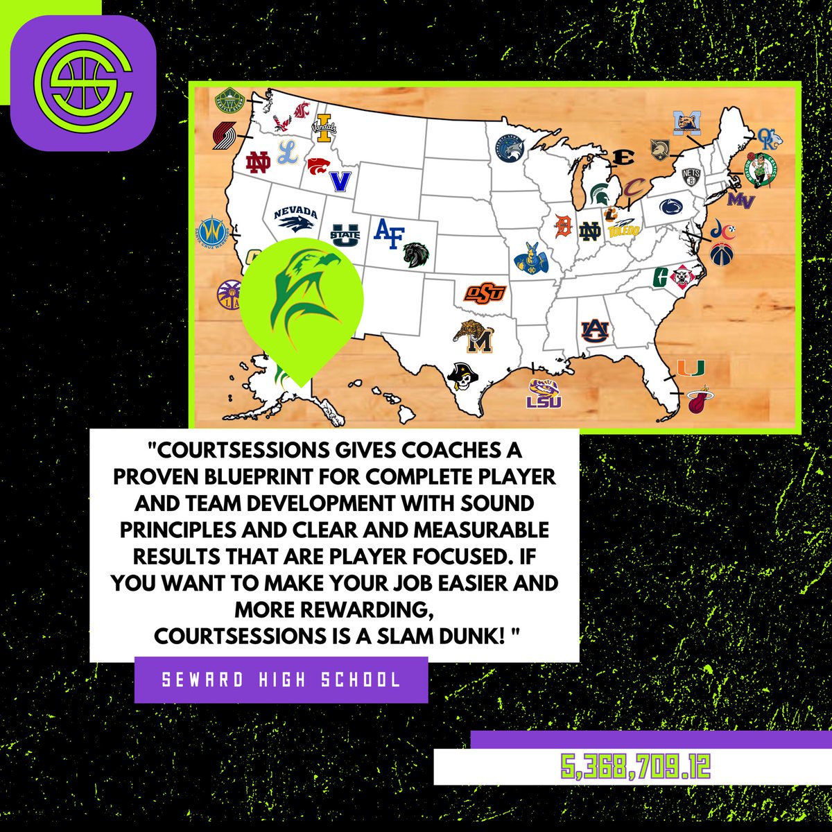 court_sessions's tweet photo. Coach Plan and his Seward high school team have a tight knit culture built on standards, communication, and development! Can’t wait to see you again this summer #basketballteaching #basketballcoaching #unlockyourpotential https://t.co/53gFCqykz5