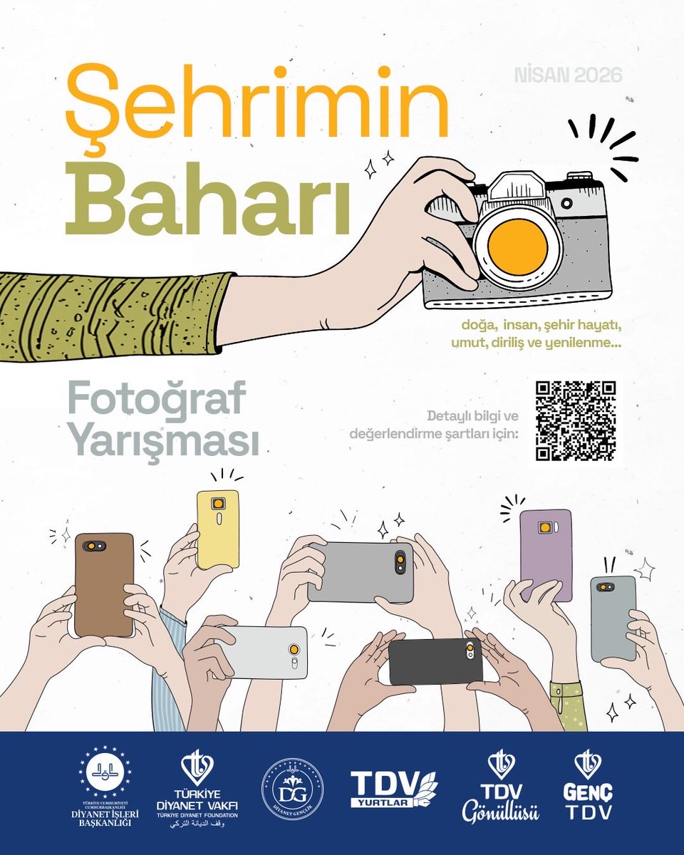 ✨ “ŞEHRİMİN BAHARI” FOTOĞRAF YARIŞMASI BAŞLIYOR! ✨

📌 Diyanet İşleri Başkanlığımız ve Türkiye Diyanet Vakfımızın iş birliği, Merkez Eğitim Komisyonuna üye birimlerin koordinasyonuyla; Nisan ayı boyunca yaşadığımız şehirleri baharın taptaze nefesiyle yeniden fark etmek, doğaya,