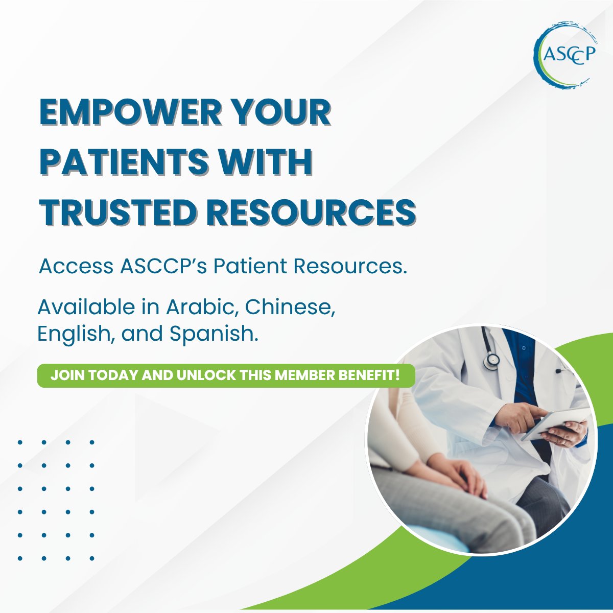 ASCCP's tweet photo. Empower your patients. 🩺

Stop the guesswork. Access ASCCP’s expert-vetted, evidence-based patient resources today.

✨ Trusted
✨ Clear
✨ Member-Exclusive

🔗 https://t.co/gwAV4J2Ipd https://t.co/XsAqoBcRVE