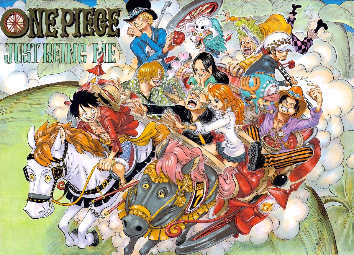 I was looking at the past One Piece Popularity Polls cuz of the current one
I found out &amp; read that Salome (Hancock's Snake) did not reached Top 10 in the 5th OP popularity poll
She appeared on the Ch. 771 cover with Hancock &amp; the other Top 10 Characters

Sneaky snake ! 🤣