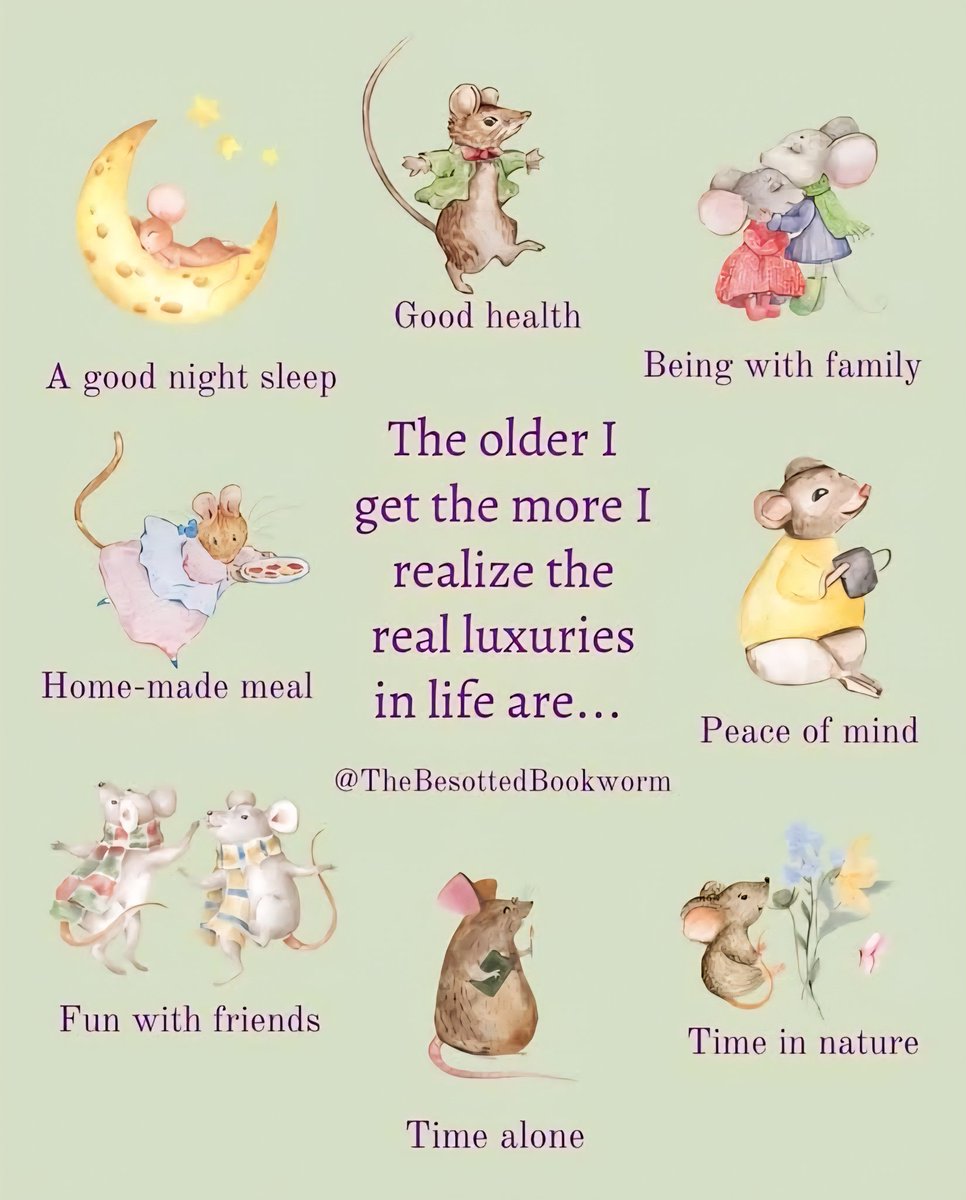 The older I get the more l realize the real luxuries in life are...