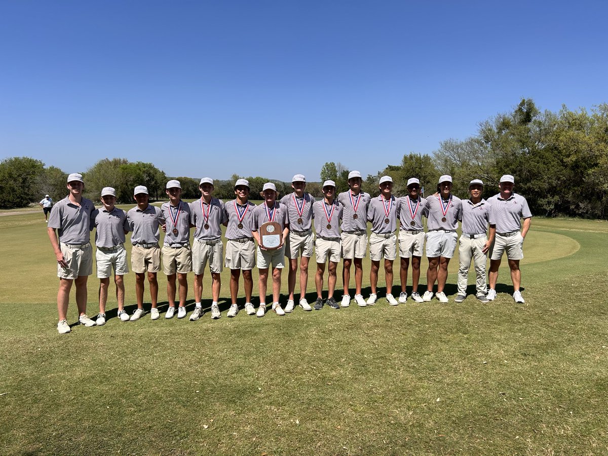rrhsgolf's tweet photo. Back-to-back District 25-6A Champions! 🏆 Dragons take 🥇 and 🥉place at the District 25-6A Championship held at Delaware Springs Golf Club in Burnet, Texas. Ben Montreuil 🥇, Israel Avila 🥈, Townes Brower, and Aaron Pucci all earn All-District honors. ⛳️🏌️‍♀️#GOROCK https://t.co/KixF4hjlJZ