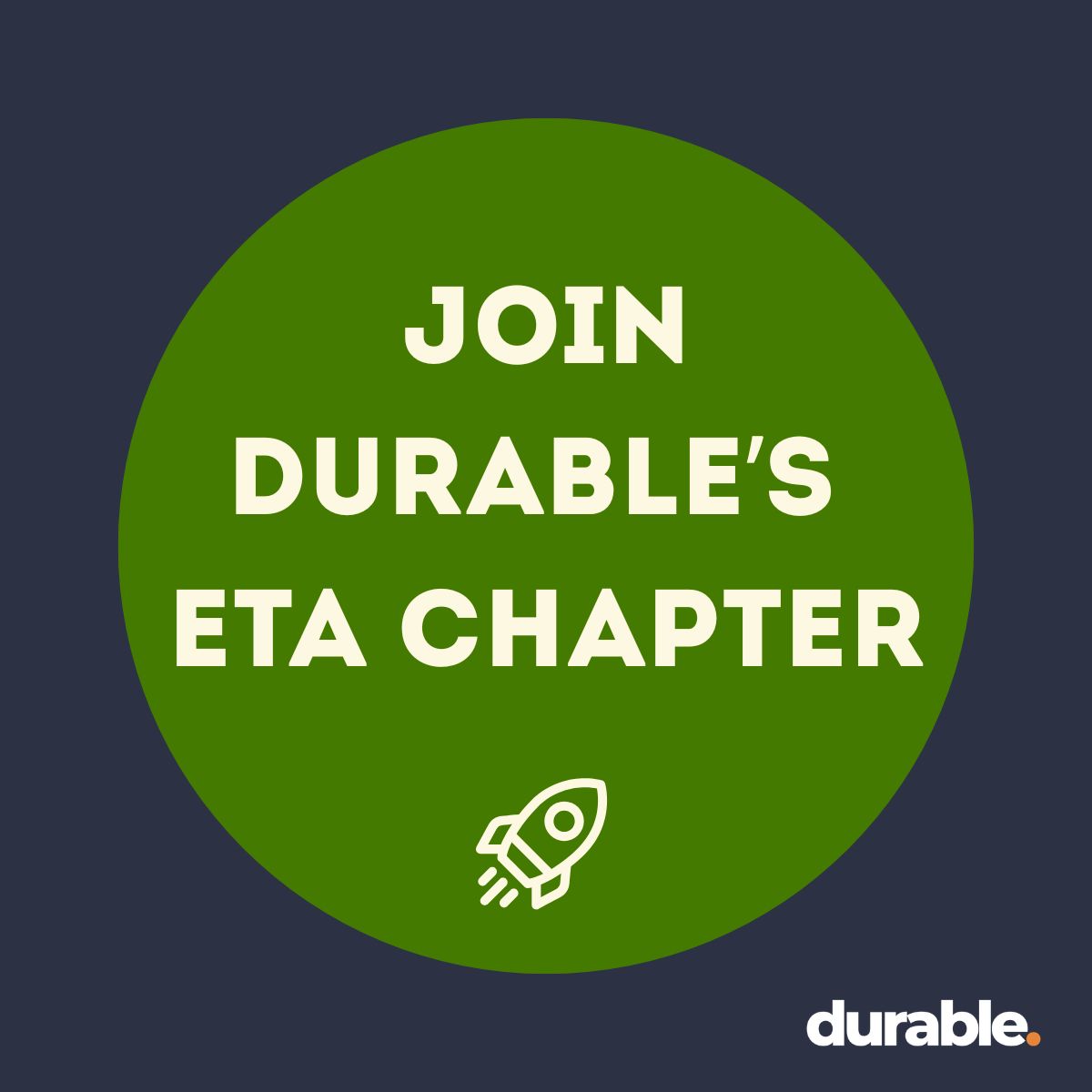 Thinking about ETA? This is your place to start.

We’re building Durable’s ETA Chapter here in Utah—a place for operators, searchers, investors, and anyone curious about buying and growing a business.

It’s free to join!

Learn more and sign up here: builddurable.co/eta-utah