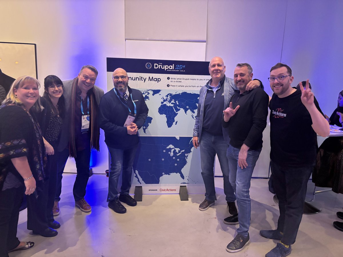 civicactions's tweet image. DrupalCon Chicago — that’s a wrap 🎉

An energizing week of sessions, conversations, and community. From the Driesnote to the 25th Anniversary Gala, it’s clear what makes Drupal special: the people.

📸 Sharing a few moments from the week below!

#DrupalCon #DrupalConChicago