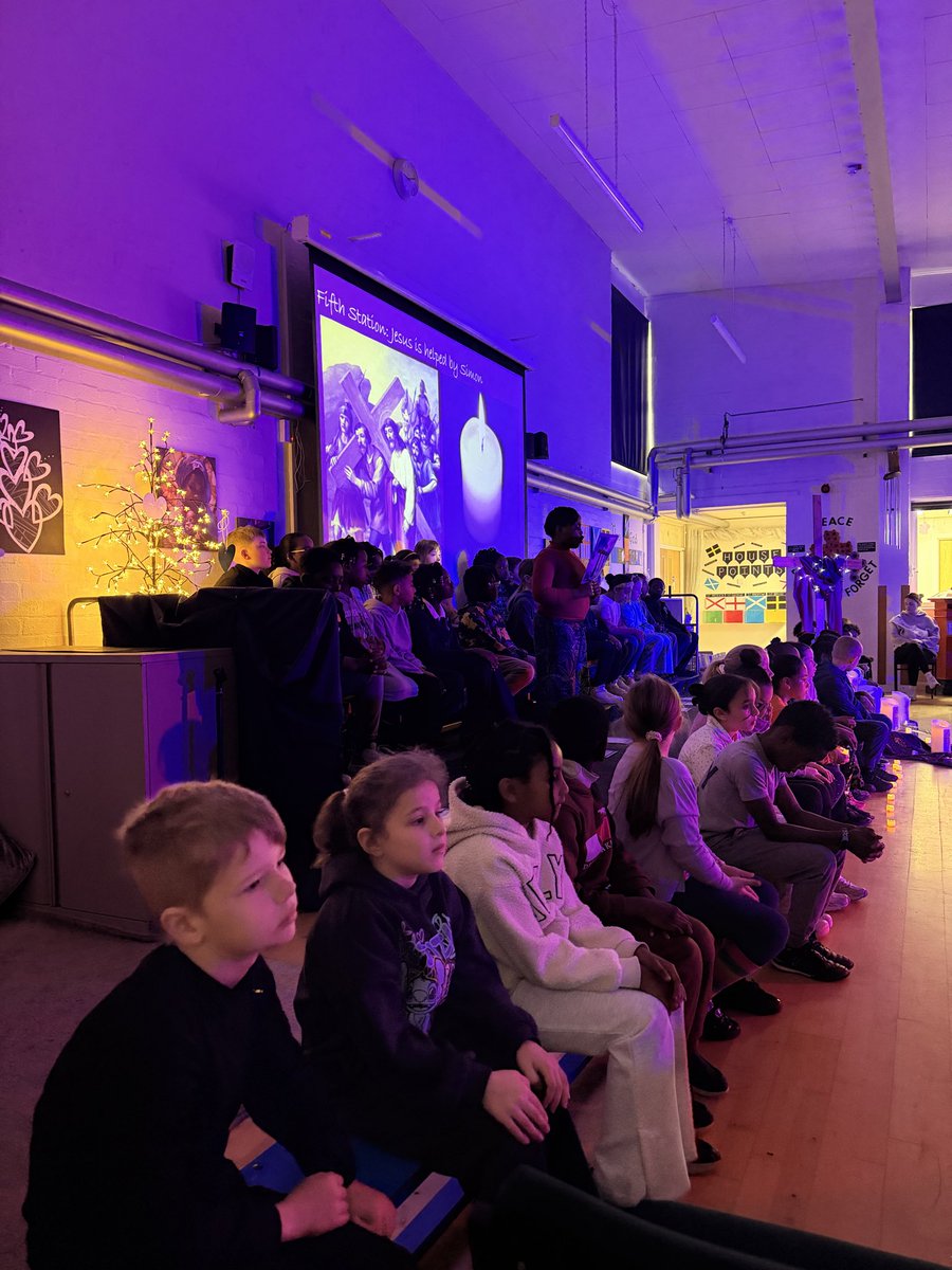 SaintAnnesCPS's tweet image. Year 3 and 4 worked so hard on their Stations of the Cross today 💜 So proud of their focus, respect, and the way they reflected on Jesus’ journey and sacrifice. They truly brought each station to life ✝️✨  #StationsOfTheCross