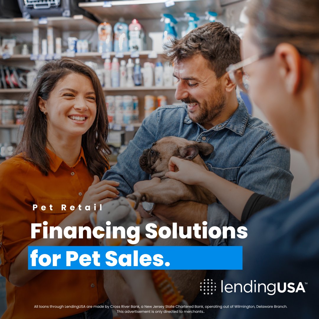 LendingUSA's tweet photo. Price transparency matters when families choose a pet 🐾

With LendingUSA:
• Clear monthly payments
• Less checkout hesitation
• Get paid upfront

Book a quick demo today: https://t.co/SreZMS8LnA

#PetRetail #Financing #CustomerExperience https://t.co/2VGbUy6tls