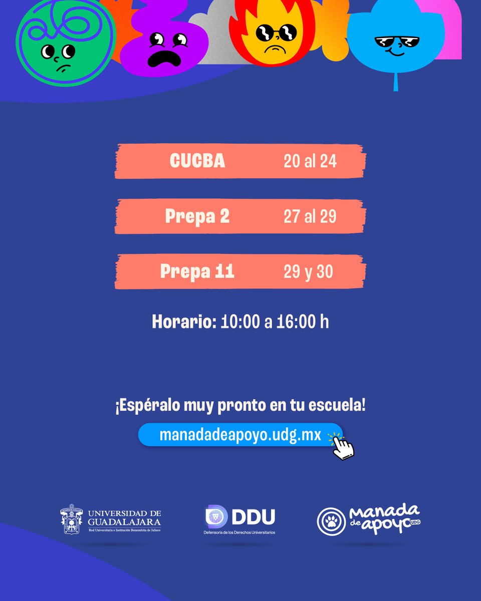 udg_oficial's tweet image. El camioncito de apoyo emocional #Suéltalo 🚍 sigue visitando los planteles de la #RedUdeG para brindar un espacio seguro de escucha y acompañamiento a nuestra comunidad. 🫂

Conoce los próximos puntos que visitará. 📍