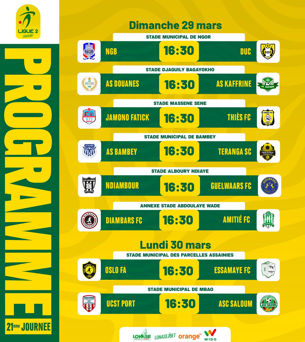 Ligue Sénégalaise de Football Professionnel tweet media