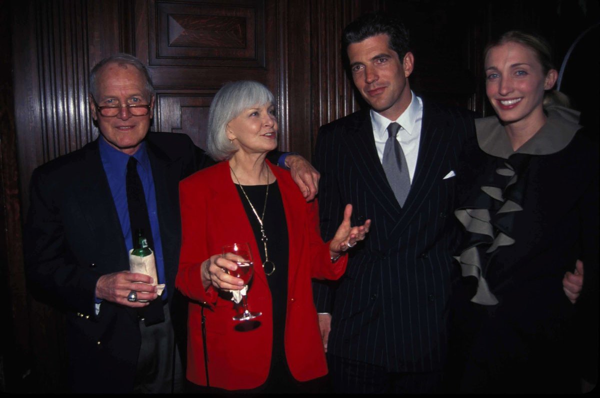 Jfk Jr And Carolyn Bessette kennedy With Paul Newman And Joanne jfk-jr-and-carolyn-bessette-kennedy-with-paul-newman-and-joanne