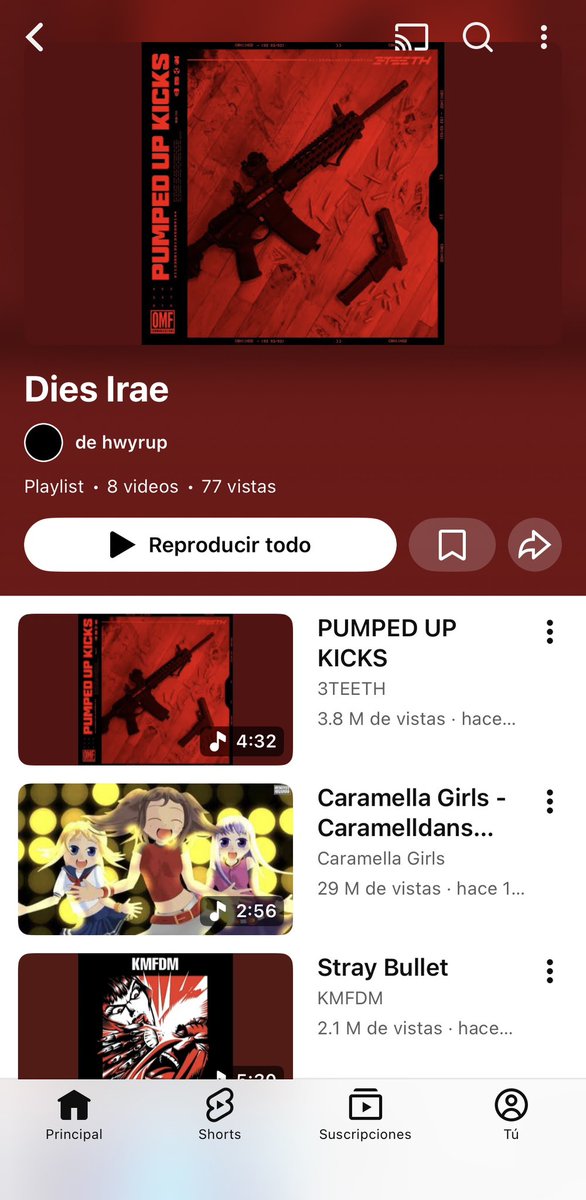 nayafragil's tweet photo. Las playlist de youtube del pendejo de calama. Su sueño frustrado era ser school shooter. https://t.co/anwj5uSqJU