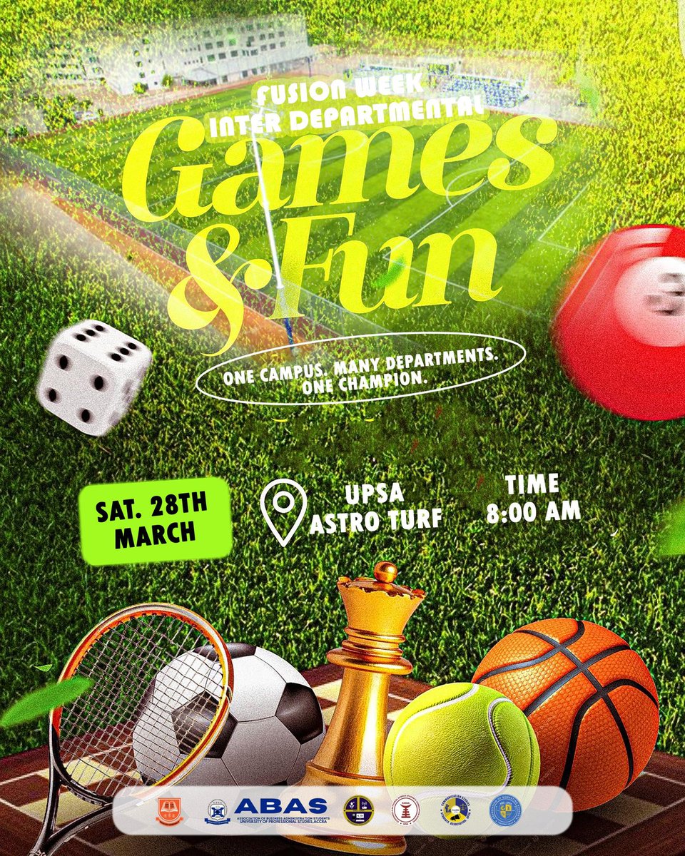 eassaupsa's tweet photo. 🏆🔥 Fusion Week: Inter-Departmental Games &amp; Fun 🔥🏆

One Campus.
Many Departments.
One Champion.⚽🏀🎾♟️

The battle for bragging rights begins! Departments clash in thrilling games, strategy, and pure fun as we crown one ultimate champion. https://t.co/bCio1XiUMS