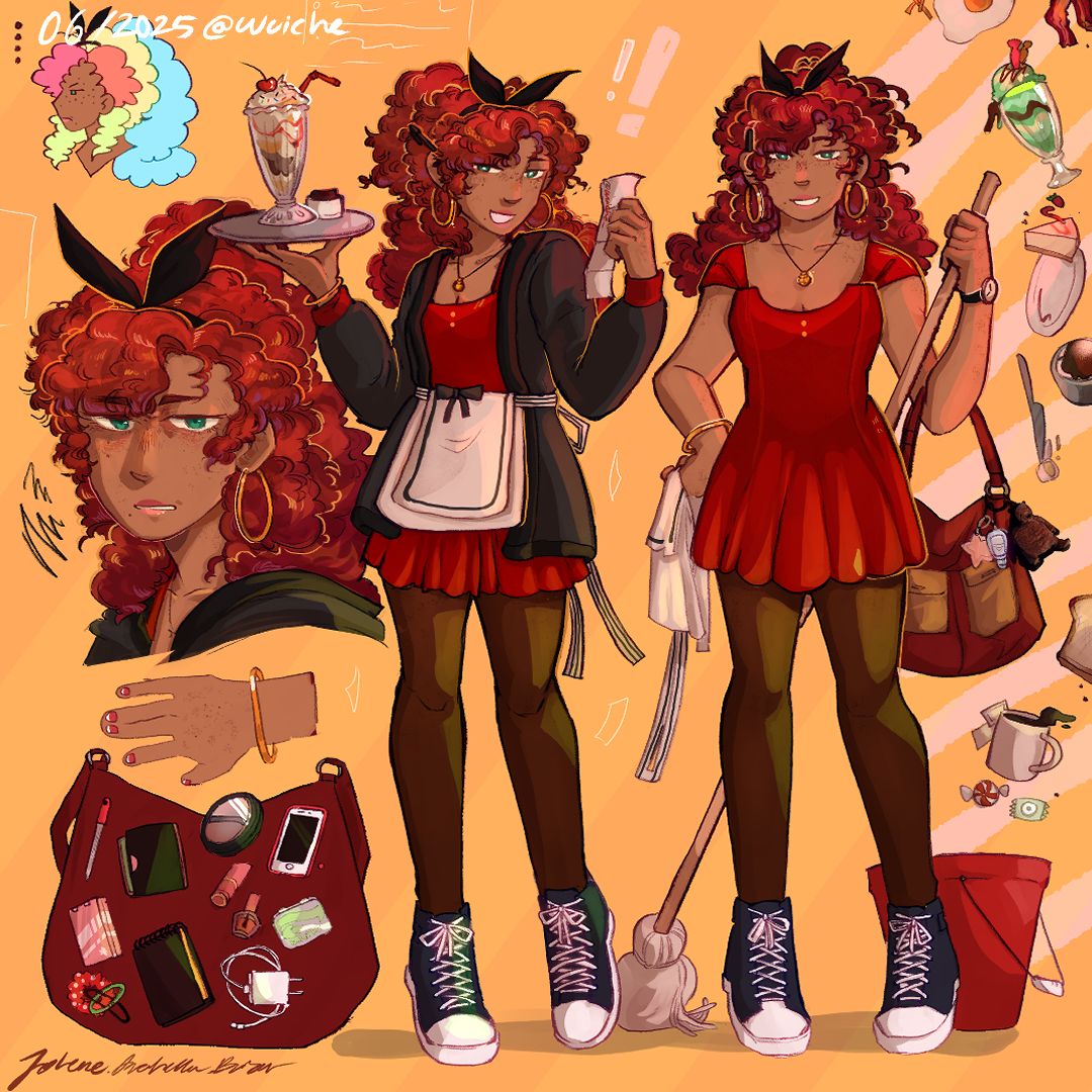 Wuiche_'s tweet photo. I was kinda character sheet guy for 2025!! Commission, Jolene!! https://t.co/iLPmDath3M