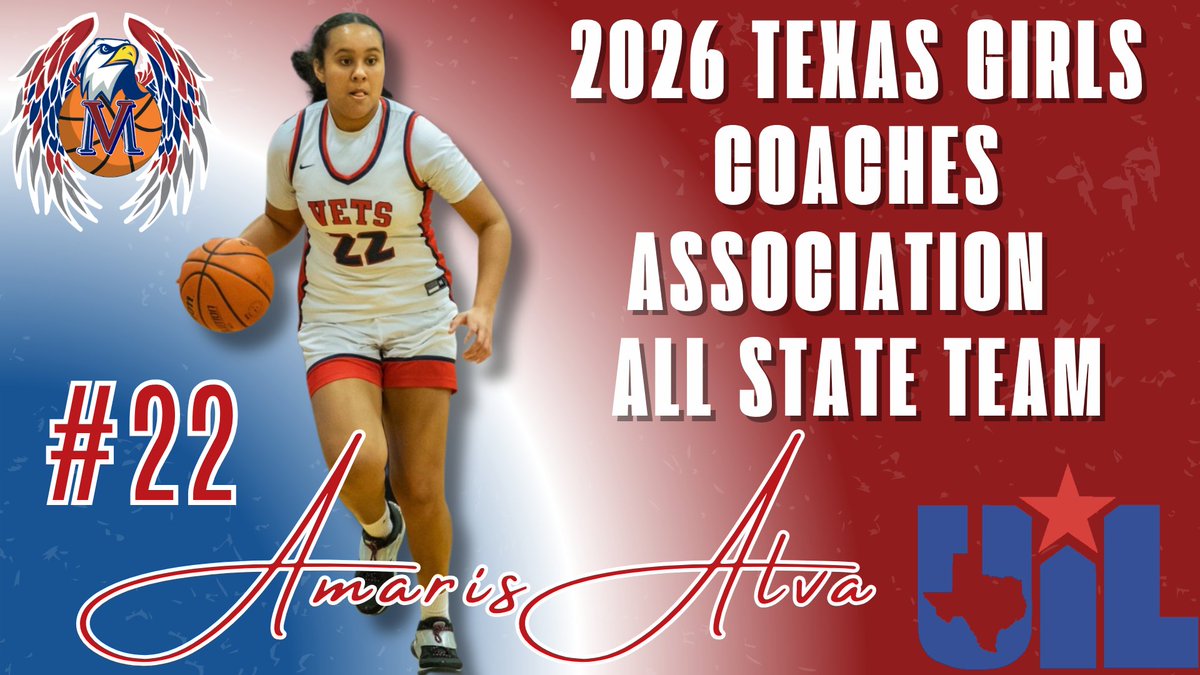 LadyVmhs's tweet photo. 🏆🏀 Huge congrats to our student-athletes on their TGCA Post-Season Awards!
​🌟 All-State (5A): @savannahrencher &amp; Amaris Alva
💫 All-Star Team: Savannah Rencher
👏 Academic All-State: Kathryn Burda &amp; Avery Skoglund
​Incredible work, Lady Eagles! 🦅 #EaglePride #TGCA #TXHSBB https://t.co/wZFIA4yqEK
