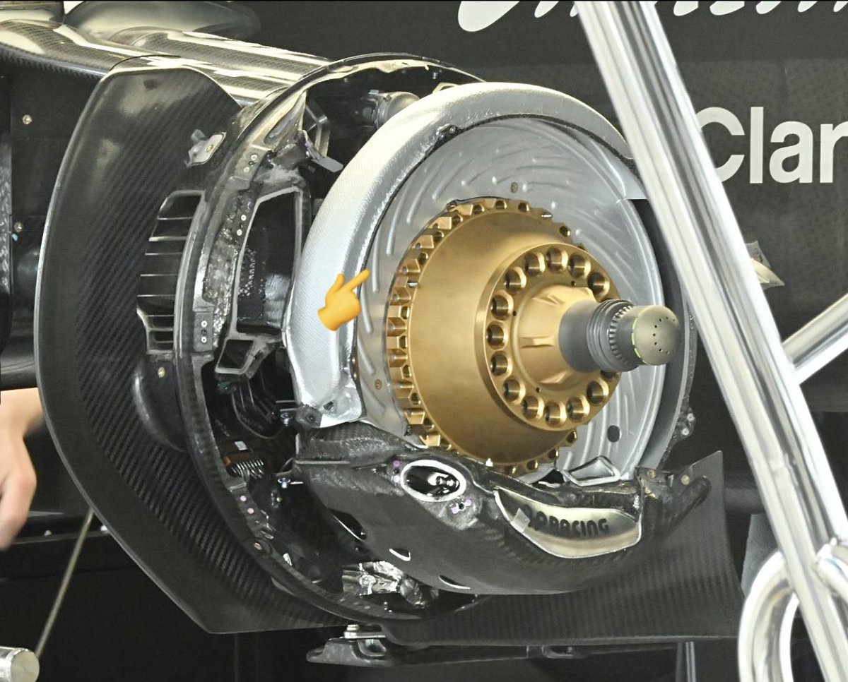 MateuszMrz8's tweet image. Nieco inna perspektywa na przedni układ hamulcowy Cadillaca - wersja GP Japonii.

#F1PL #ElevenF1 #F1