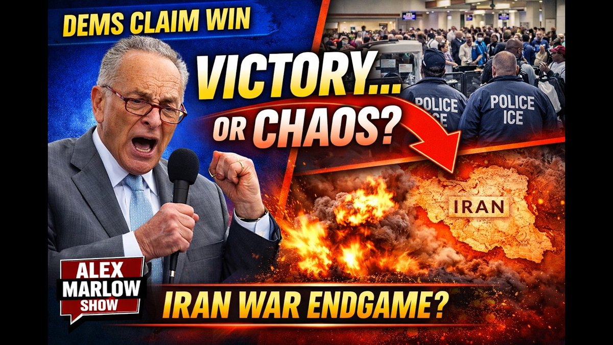 AlexMarlow's tweet image. 🚨 NEW EPISODE 🚨

The Senate caves on #DHS funding… but that’s just the beginning.

On today’s The Alex Marlow Show:

🔥 The real story behind the DHS funding compromise
🌍 #IranWar‌ update — and why @marcorubio is calling out Europe’s double standards
🇪🇺 Are #NATO allies