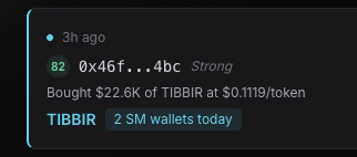 Luma smart money wallets spotted making big buys ($22.6K) into $TIBBIR 👀🐸

Track the smart money → withluma.app