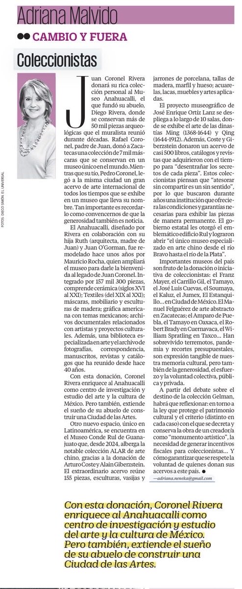 Mi columna de esta semana: