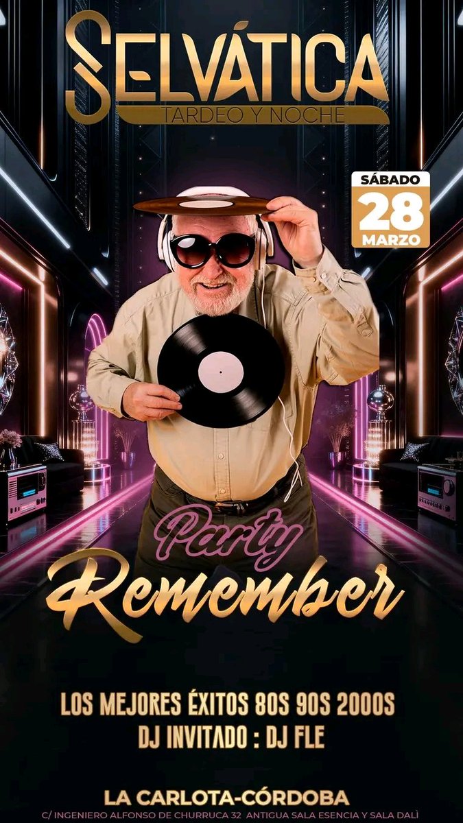 djflefm's tweet photo. Mañana sábado damos sonido Remember en Selvática La Carlota,  repasando desde los 80 hasta hoy https://t.co/bvEJVRaq6g