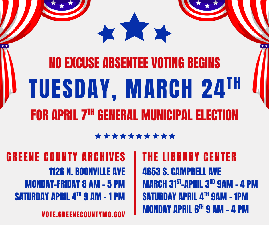 greenecovotes's tweet photo. All eligible Greene County voters are now able to vote absentee in person for the upcoming General Municipal Election on Tuesday, April 7 without having to give a reason for doing so. For more info 👉https://t.co/yaCFMsR5ox https://t.co/sy8003ttSu