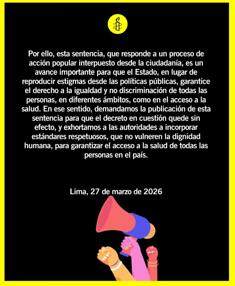 Amnistía Internacional Perú tweet media