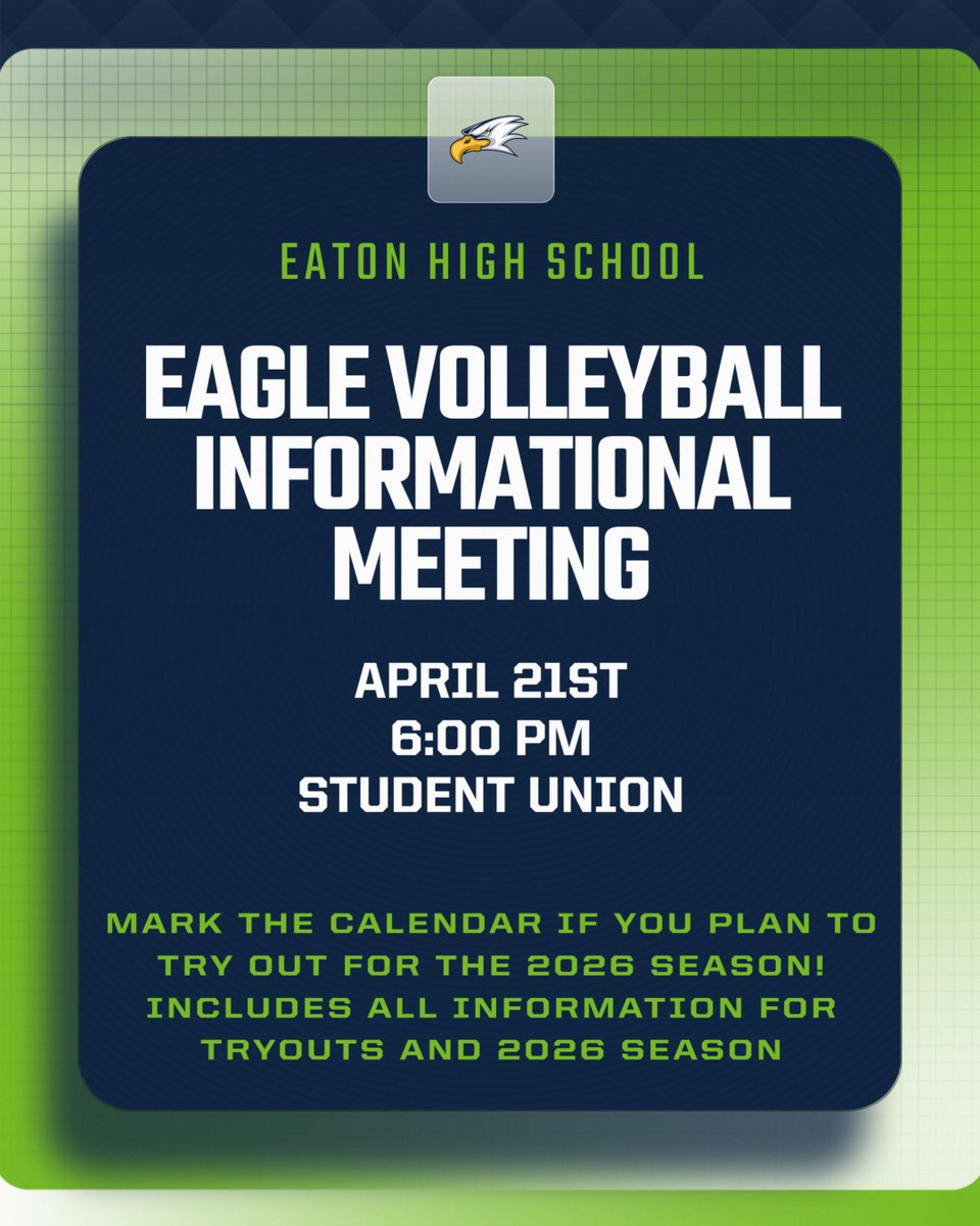 Eaton Eagles Volleyball tweet media