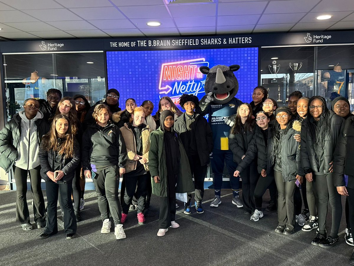 TALPhysicalEd's tweet photo. Our TAL Tigers Netball squads are in Sheffield for another ‘WOW’ moment this evening. Watching a Super league netball fixture between the @leedsrhinos and @Pulse_Netball #SeeItBeIt #TALTigers https://t.co/ikkaRYepGl