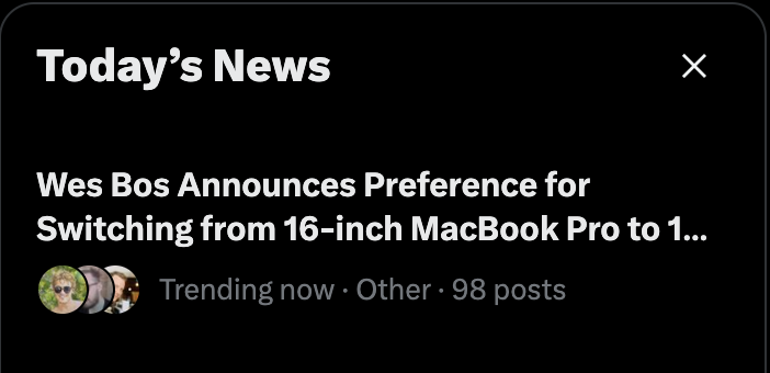 adamwillsdev's tweet photo. Apparently this is a big deal…

@wesbos https://t.co/HmOA3xzCPY