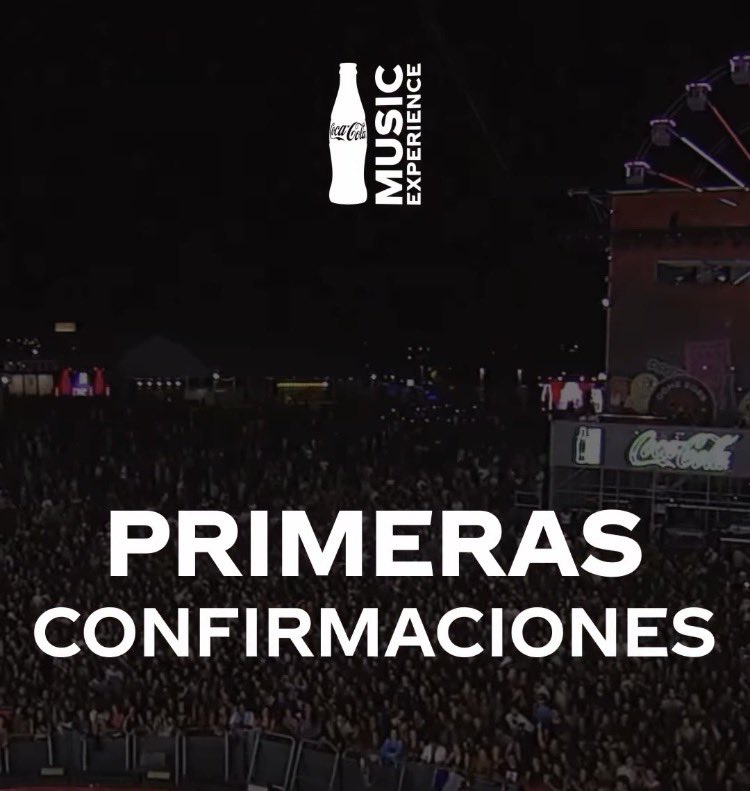 Kikilandia33's tweet photo. Mañana primeras confirmaciones #CocaColaMusicExperience https://t.co/8lslXvVCos
