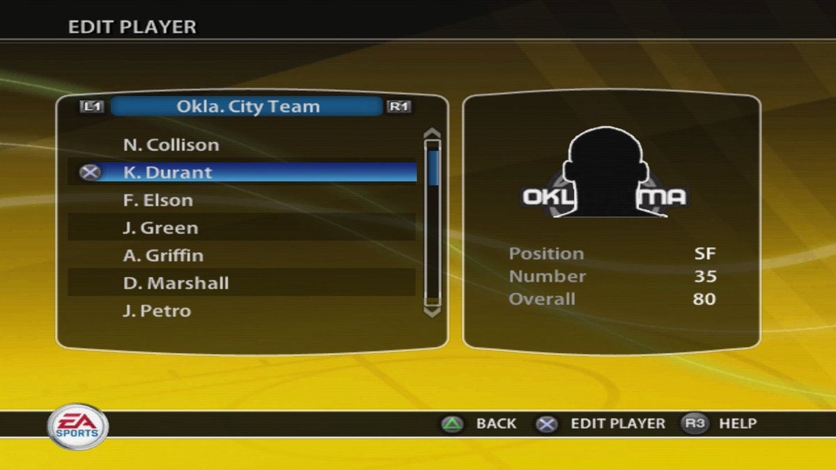 HoopGrids's tweet photo. At the time of release, there was no logo or uniforms for the Thunder, so the NBA Live 09 team just ran with this https://t.co/DYilsCgzAW