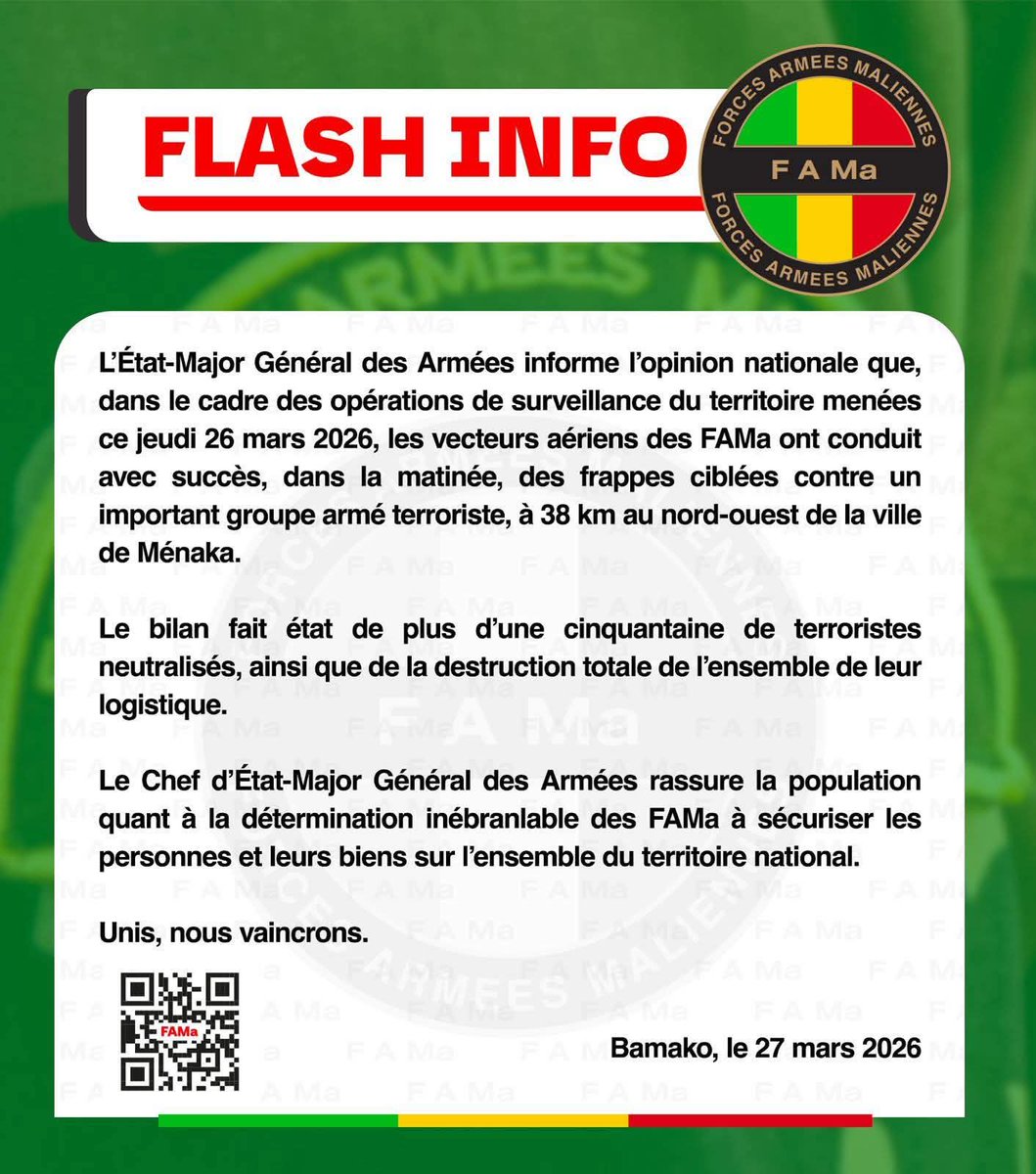 AgendaMali's tweet photo. #Menaka zone des 3 frontieres qui selon #Paris & leur laquai @mohamedbazoum allait etre la capitale du Califat 2 #EIGS est entrain d'etre methodiquement nettoye par @DirpaFa @AesEtats! 50 illumines renvoyes à leur createur! @GoitaAssimi #ConfédérationAES Propre https://t.co/LGFwsllvIN