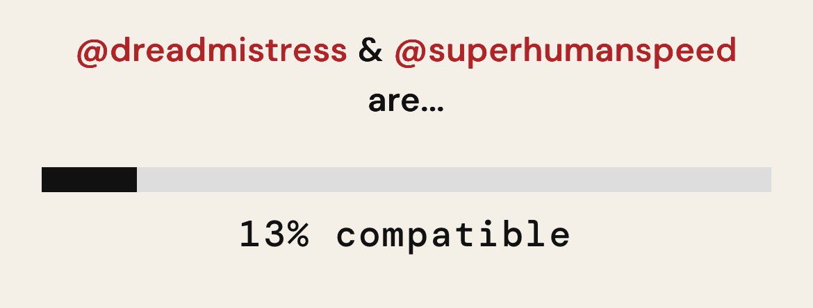 DREADMISTRESS's tweet photo. @SuperhumanSpeed 

….we gotta break up. 

IM KIDDING! https://t.co/qVjRGOjUmf