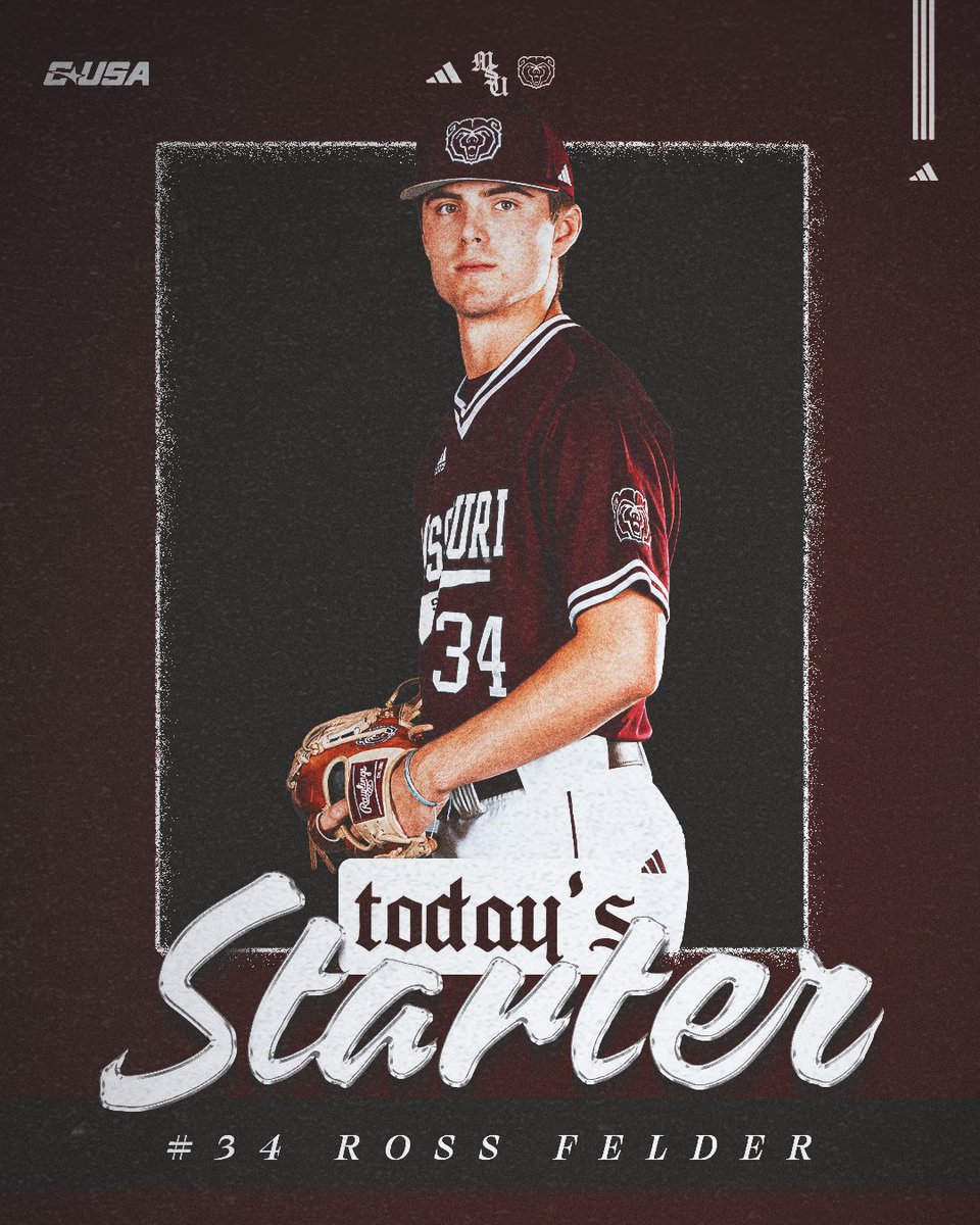 MoStateBSB's tweet photo. Today's Starter: Ross Felder

#GoBears | #WeAreMoState https://t.co/xUmTBgNdUC