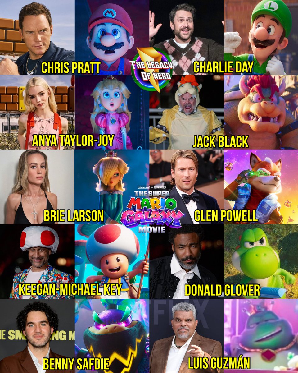 The cast of ‘The Super Mario Galaxy Movie’ Chris Pratt - Mario Charlie ...