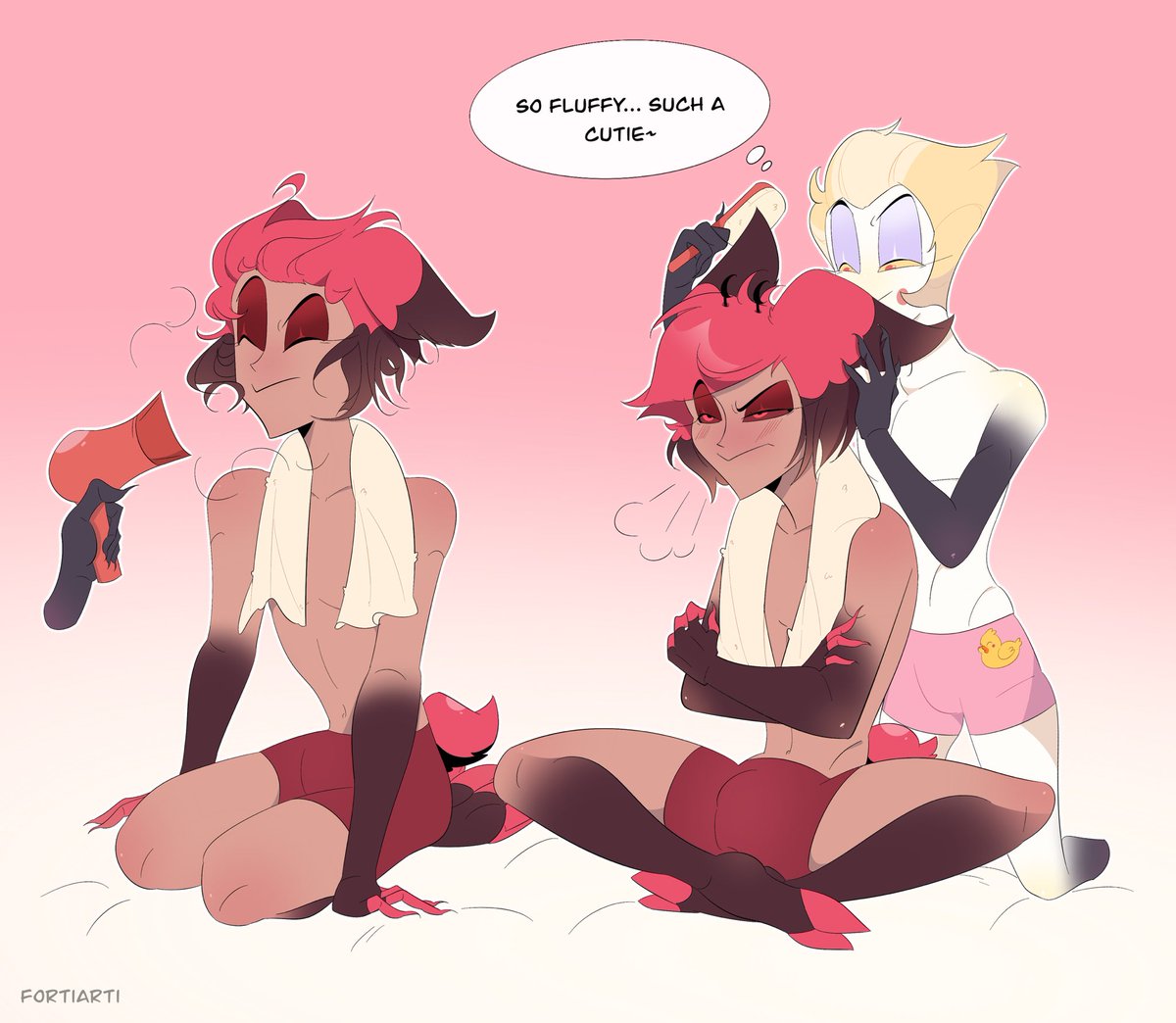 forti_arti's tweet image. After a bath 🛀 

#appleradio #radioapple #lucifer #alastor