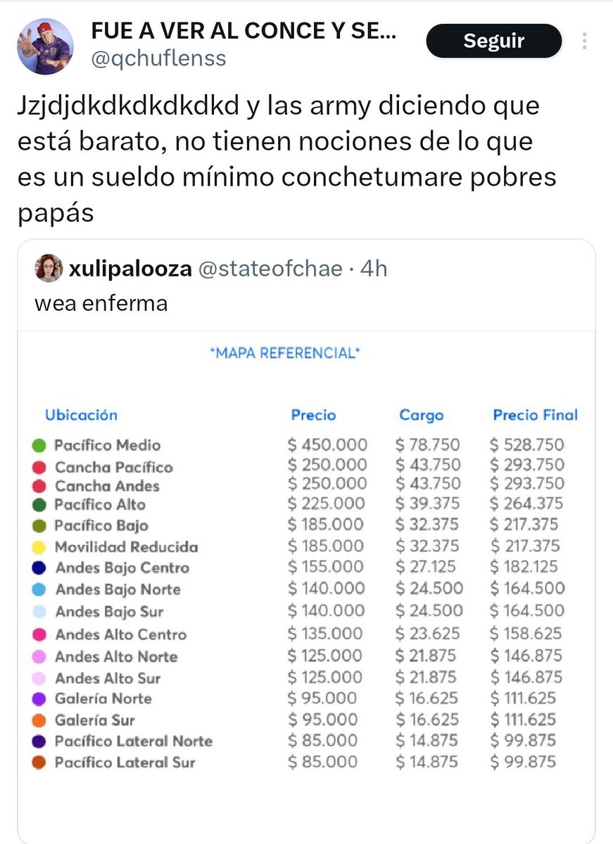 Pamcito 🇨🇱 VERÁ A BTS EN OCTUBRE tweet media