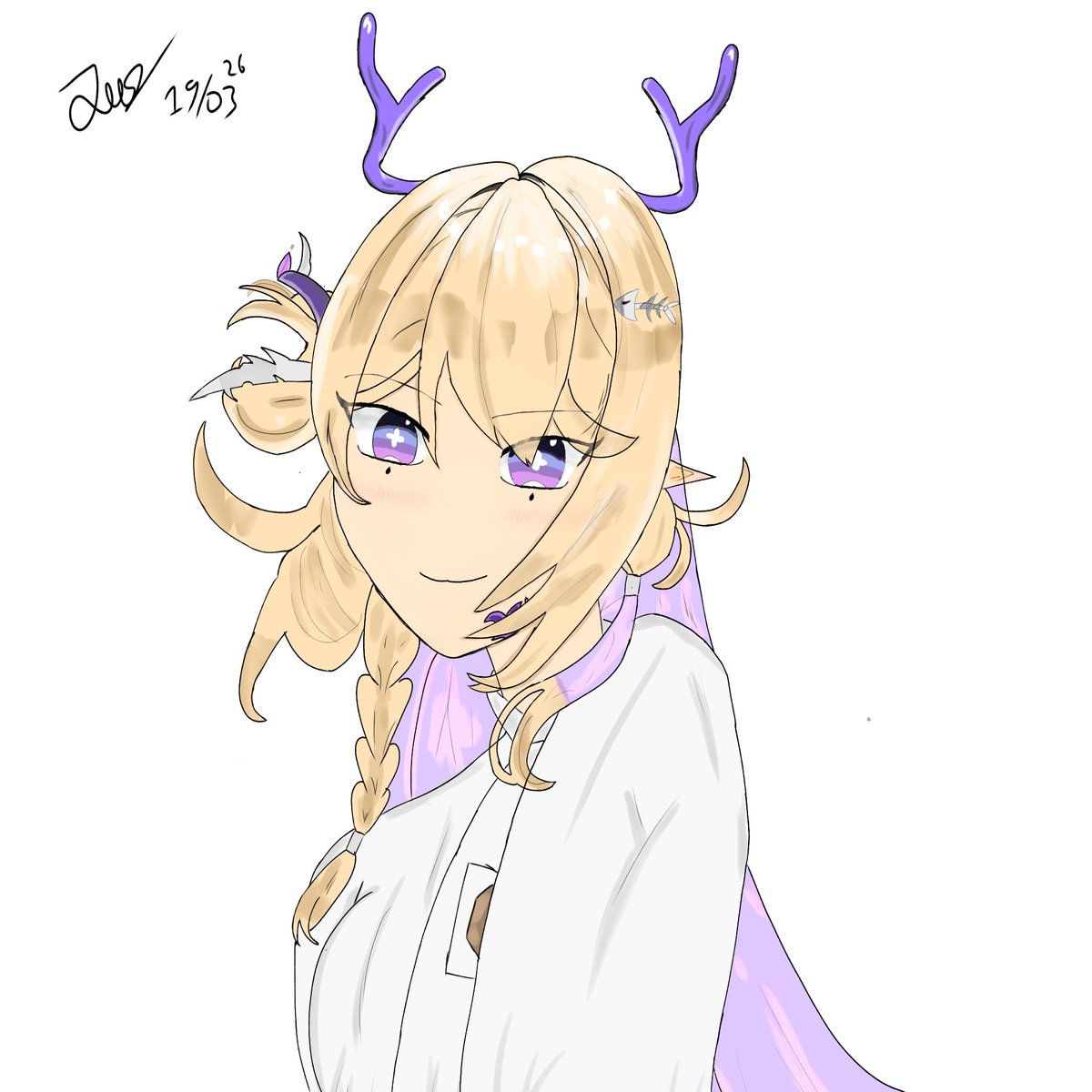 JustheWolfy's tweet photo. Hello, this is my 4th artwork. And for this artwork, i've made a fanart for @floreinscence !!!
Im so so sorry if this looked trash:/ https://t.co/kBuWRouRcX