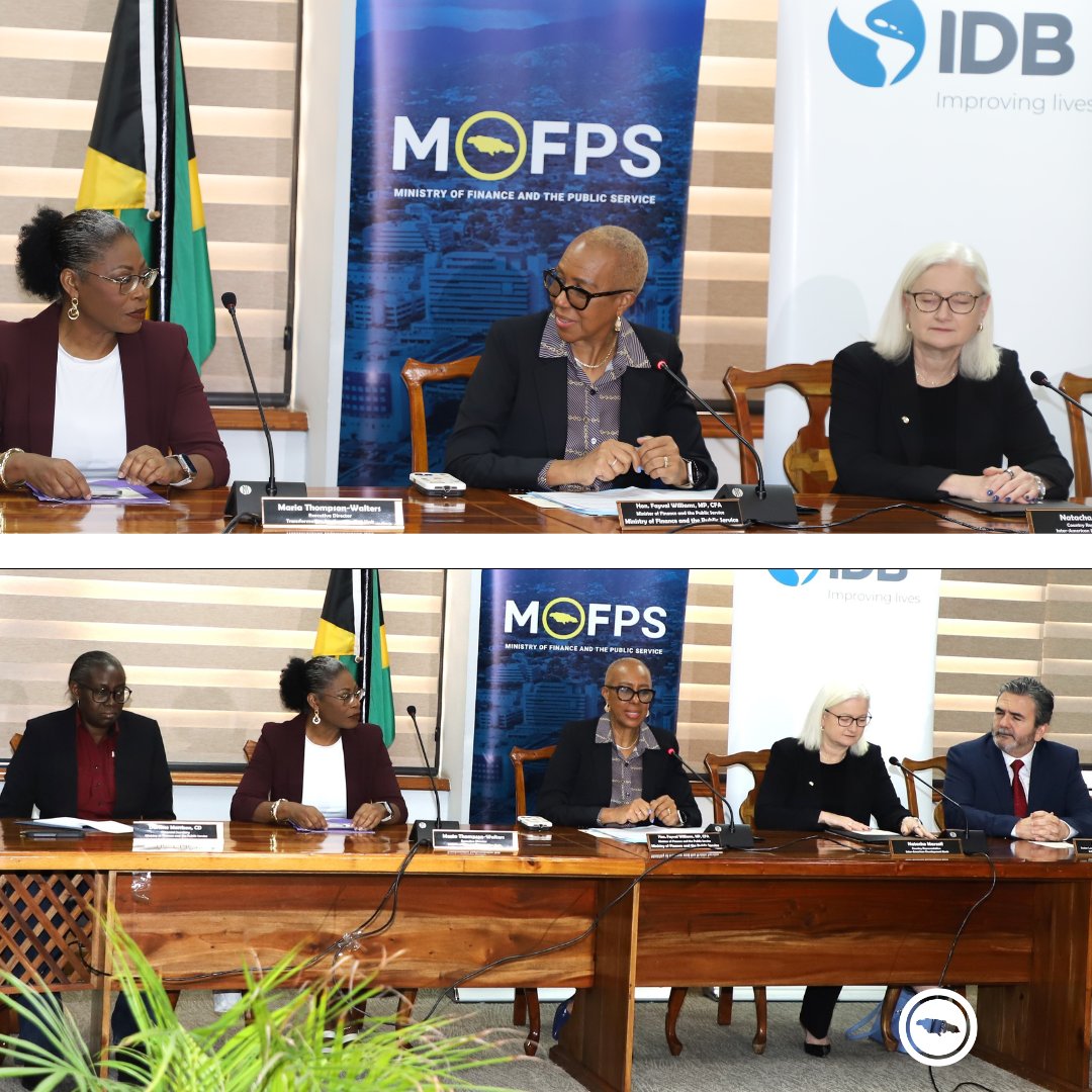 MOFJamaica's tweet image. Big moves for Jamaica’s future!

A US$70 million partnership between the MOFPS and the Inter-American Development Bank is set to power the next phase of public sector transformation. Press Release available on our website.
#MOFJamaica
#wecare