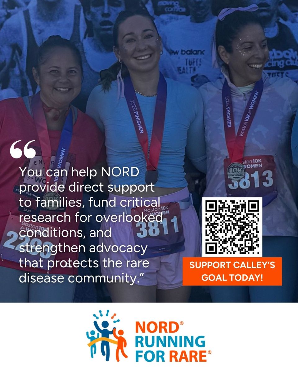 RareDiseases's tweet photo. Calley is running the #BostonMarathon with NORD’s #RunningForRare® team. 💜

Every stride is dedicated to her mom, who lives with #FactorXIIDeficiency, and Shaylee, longtime Running for Rare community partner living with #PompeDisease.

Support Calley: https://t.co/Vkm90QwaNJ https://t.co/9JmU2FhpM6