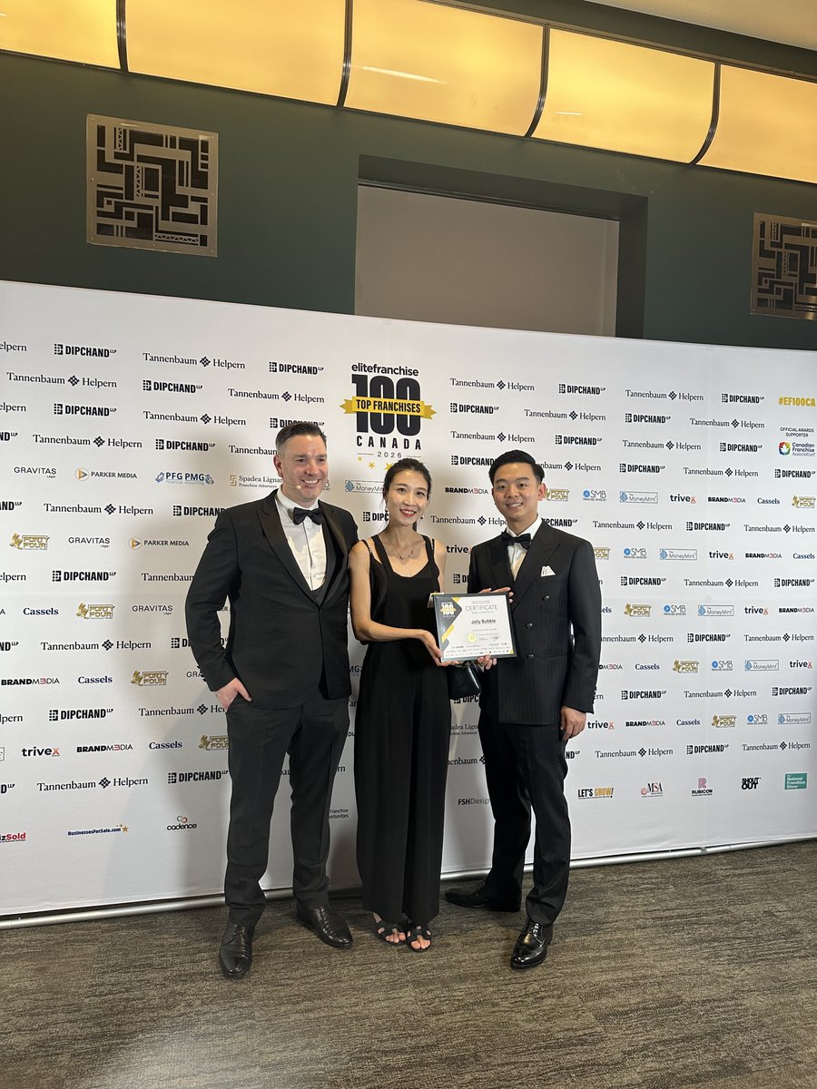 thejollybubble's tweet photo. #JollyBubble is proud to be recognized as one of Canada’s Top 100 Franchises 2026 🏆 https://t.co/rzr0aPvQR4