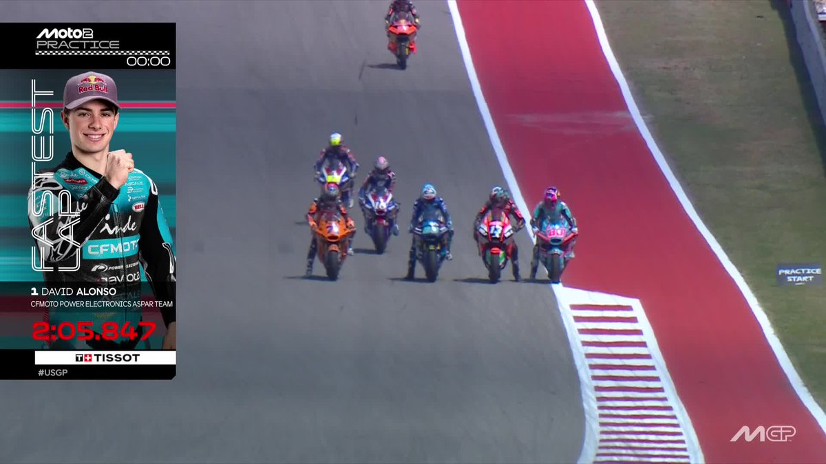 MotoGP's tweet image. Alonso wraps up #Moto2 Practice over 4 tenths faster than the rest 👏

#USGP 🇺🇸