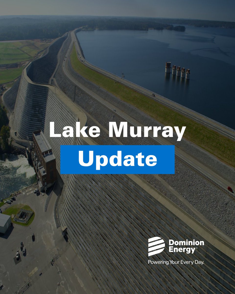 domenergysc's tweet photo. ⚠️ Lake Murray Update ⚠️

The Irmo-side boat ramp &amp; the Lexington-side dam walkway parking lot will be closed for @lexingtonsccoc’s Dining on the Dam event from 8 pm Saturday, March 28 until 5 am Monday, March 30. 🚧 https://t.co/Xrikf1NMqj