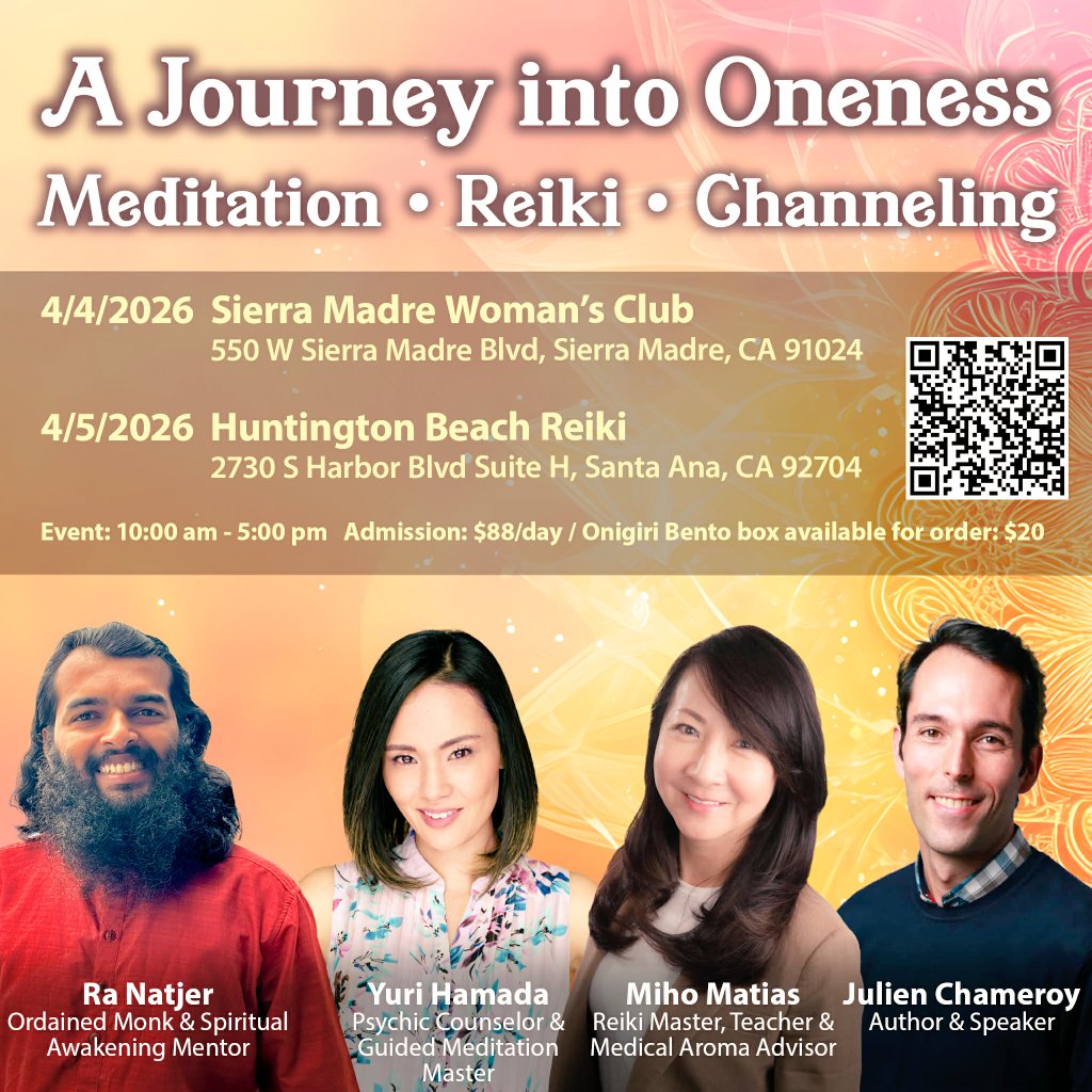 Jchroy07's tweet photo. ✨A Journey into Oneness✨
“There is not just one path to Oneness.”
Meditation × Reiki × Channeling
Reconnect. Realign. Experience Oneness.
Special guest: Ra (India)
A single experience can shift your reality.
👉 Details: https://t.co/SfrmlbuT4p
#ワンネス #ワンネスの扉 #oneness https://t.co/pi8JY1n3zq