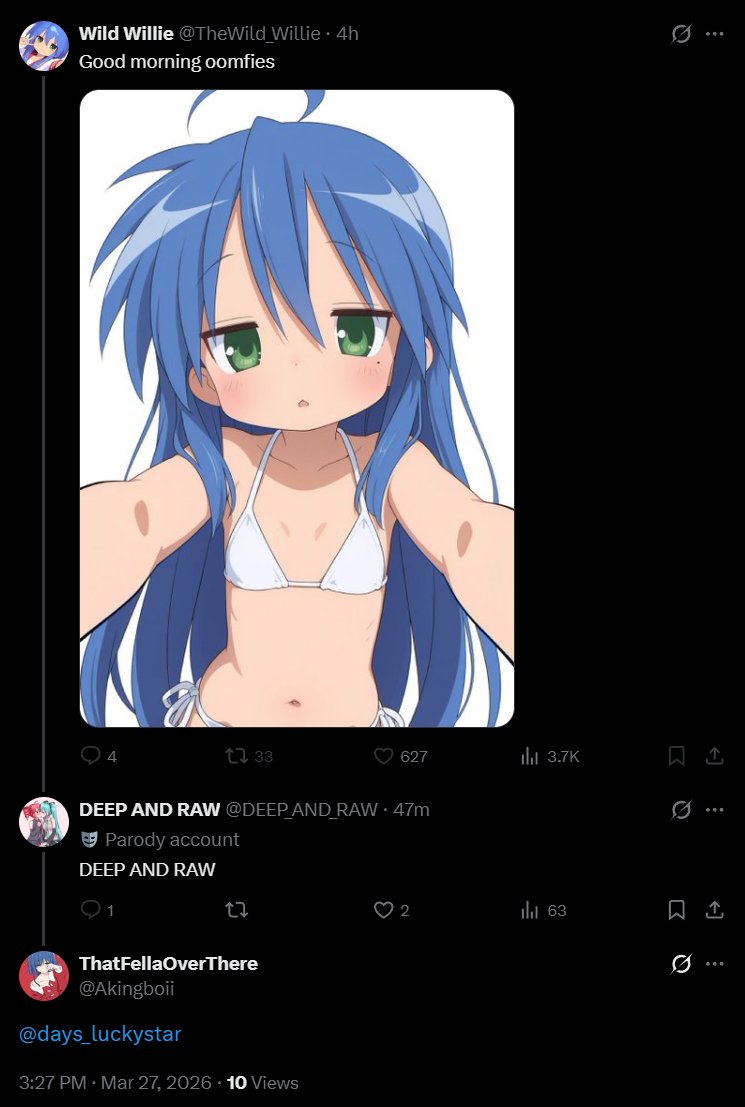 Days Without Lucky Star Creeps tweet media