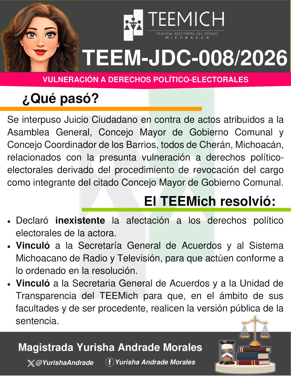 Magistrada Yurisha Andrade tweet media