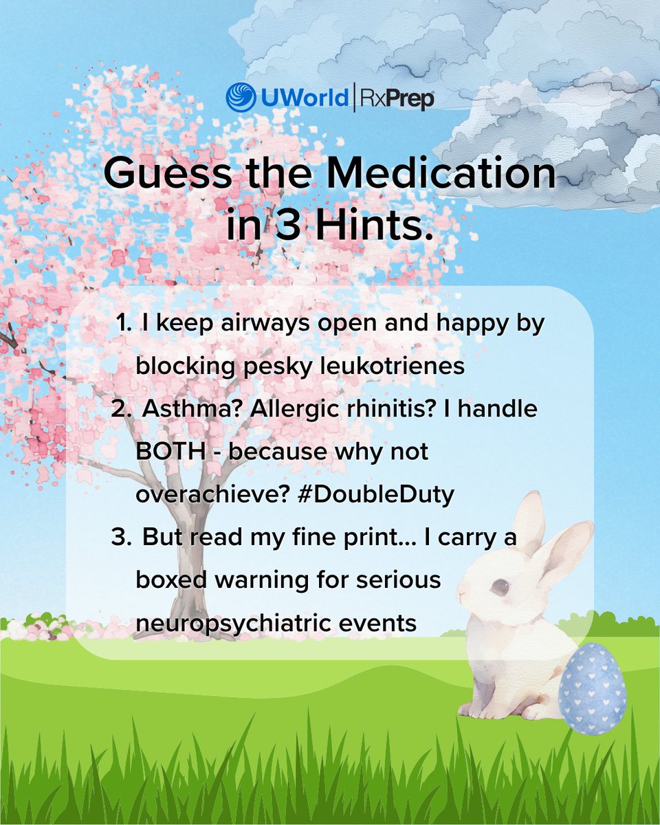🌸 Guess the Medication! 🌸

Follow us to test your pharmacy knowledge all year long!