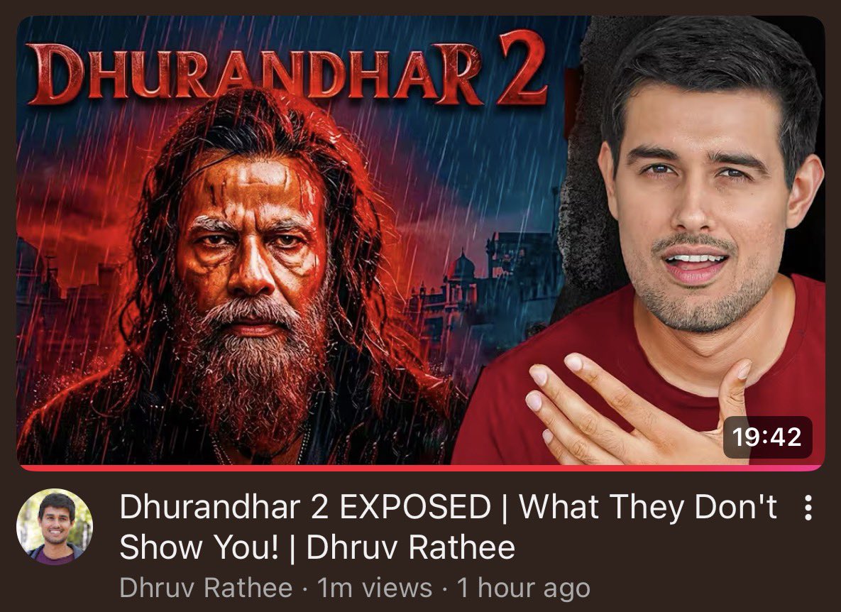 HeetSheth8's tweet photo. It is okay to disagree with a political party, but insulting someone like Ajit Doval, who has served the country during critical times, while praising a criminal like Atiq Ahmed with documented links to terrorist networks, is where one should draw a line.
#Dhurandhar2‌TheRevenge https://t.co/4N2y8u0kht