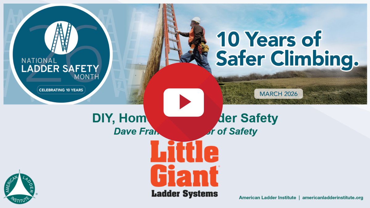 American_Ladder's tweet photo. Missed this year’s #LadderSafetyMonth webinars? We’ve got you covered.

From choosing the right ladder to climbing and working safely, these sessions are packed with practical tips to help prevent injuries and improve safety on every job.

Watch here: https://t.co/eyODGVtcpk https://t.co/eC4mWOL9e4