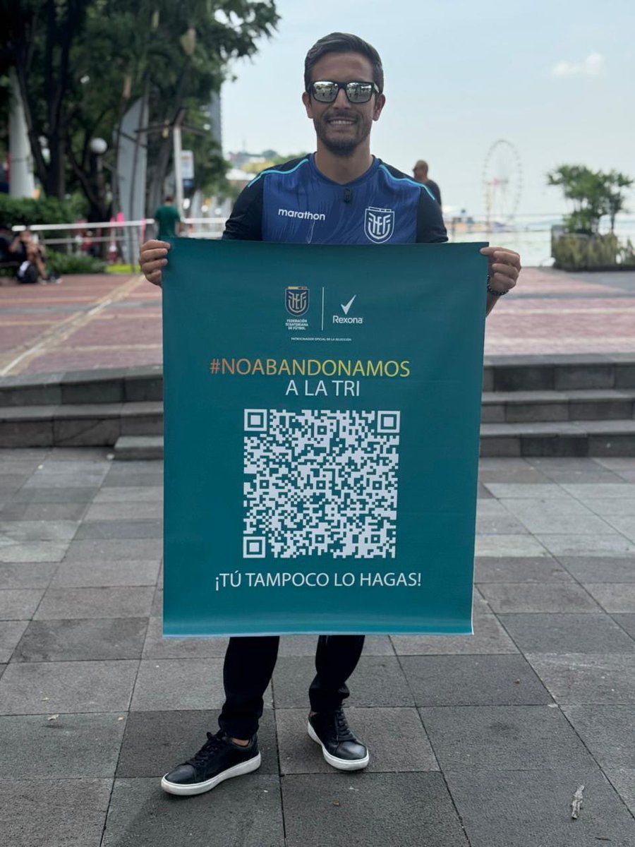 ECUAGOL's tweet photo. Rexona te invita a no abandonar a La Tri 🇪🇨👏🏼

Aquí #NoAbandonamos y podemos estar alentando a la Tri gracias a una pantalla gigante, donde se transmitirán en vivo los partidos amistosos, por eso alienta y no abandones a La Tri🔥

@RexonaEcuador https://t.co/O3kqw3Gu35